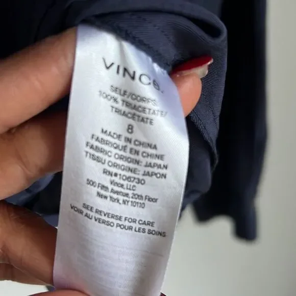 Vince Button-Front Long-Sleeve Drawstring Crop Shirt - Picture 5 of 10